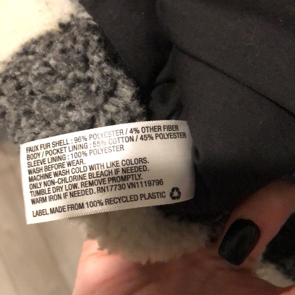 Black and White Checkered Sherpa Coat - Picture 6 of 6